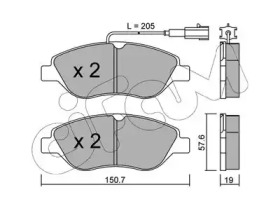 Комплект тормозных колодок CIFAM 822-577-1