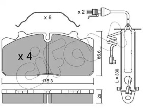 Комплект тормозных колодок CIFAM 822-582-2K