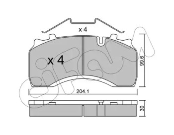 Комплект тормозных колодок CIFAM 822-590-0