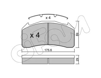 Комплект тормозных колодок CIFAM 822-591-0