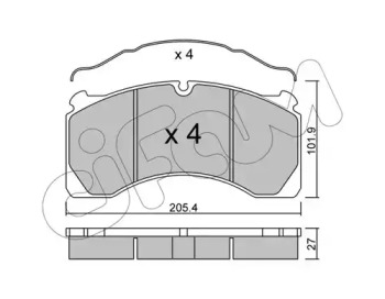Комплект тормозных колодок CIFAM 822-603-0