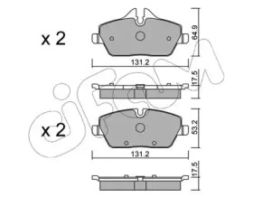 Комплект тормозных колодок CIFAM 822-664-0