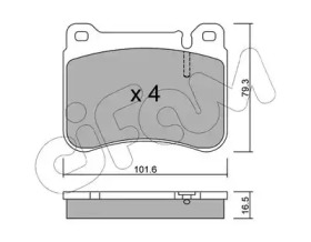 Комплект тормозных колодок CIFAM 822-668-0