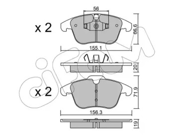 Комплект тормозных колодок CIFAM 822-675-0