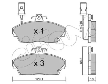 Комплект тормозных колодок CIFAM 822-689-0