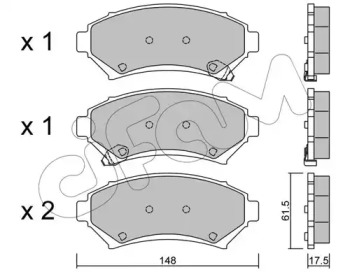 Комплект тормозных колодок CIFAM 822-696-0