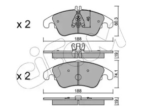 Комплект тормозных колодок CIFAM 822-775-2