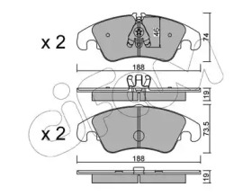 Комплект тормозных колодок CIFAM 822-775-4