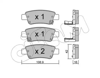 Комплект тормозных колодок CIFAM 822-790-0