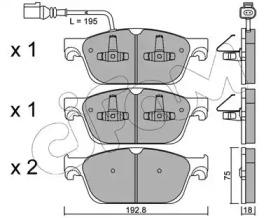 Комплект тормозных колодок CIFAM 822-831-0