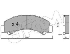 Комплект тормозных колодок CIFAM 822-922-0