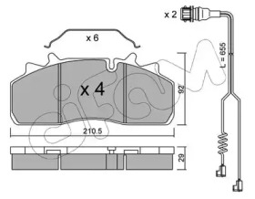 Комплект тормозных колодок CIFAM 822-932-1K