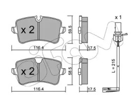 Комплект тормозных колодок CIFAM 822-955-0K