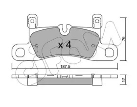 Комплект тормозных колодок CIFAM 822-958-3