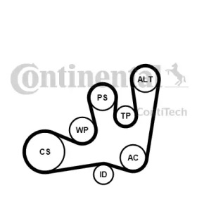 Ременный комплект CONTITECH 6PK1642K1