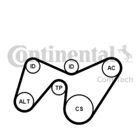 Ременный комплект CONTITECH 6PK1642K2