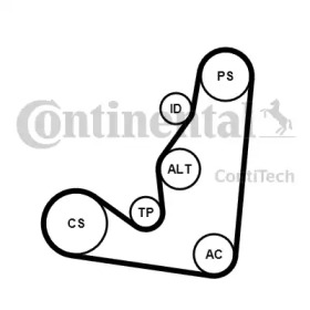 Ременный комплект CONTITECH 6PK1660K4