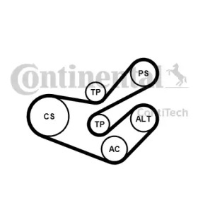 Ременный комплект CONTITECH 6PK1750K3