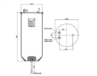 Баллон пневматической рессоры ST-TEMPLIN 04.060.6106.811
