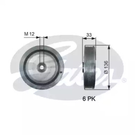 Ременный шкив GATES TVD1008