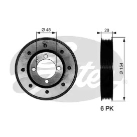 Ременный шкив GATES TVD1029