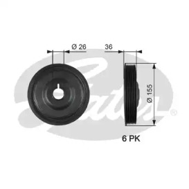 Ременный шкив GATES TVD1126