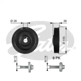 Ременный шкив GATES TVD1126A