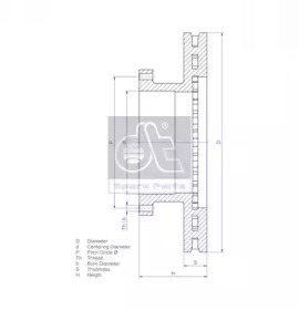 Тормозной диск DT Spare Parts 4.64646