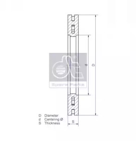 Тормозной диск DT Spare Parts 4.64649