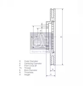 Тормозной диск DT Spare Parts 7.36013