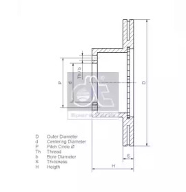 Тормозной диск DT Spare Parts 2.40349