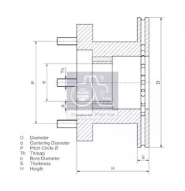 Тормозной диск DT Spare Parts 7.36022