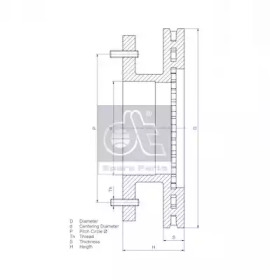 Тормозной диск DT Spare Parts 7.36027