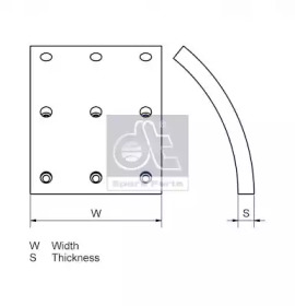 Комплект колодки тормозной накладки DT Spare Parts 10.13001