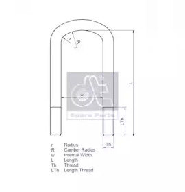 Стремянка рессоры DT Spare Parts 1.25361