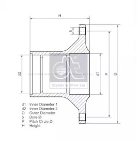 Ступица колеса DT Spare Parts 1.17319