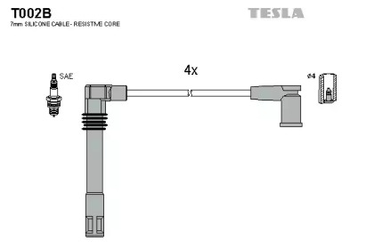 Комплект электропроводки TESLA T002B