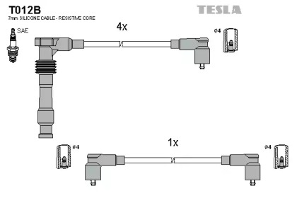 Комплект электропроводки TESLA T012B