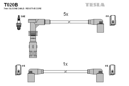 Комплект электропроводки TESLA T020B