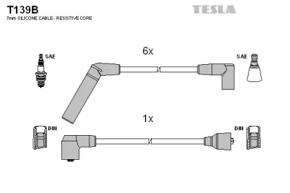 Комплект электропроводки TESLA T139B