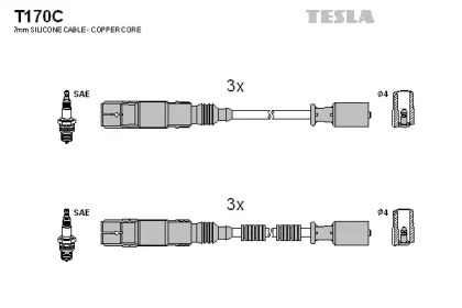 Комплект электропроводки TESLA T170C