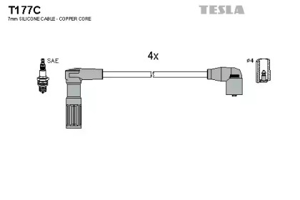 Комплект электропроводки TESLA T177C