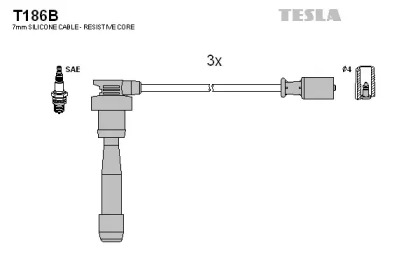 Комплект электропроводки TESLA T186B