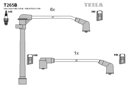 Комплект электропроводки TESLA T265B