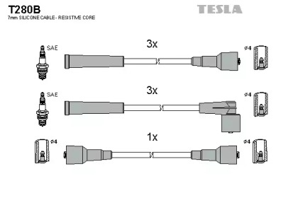 Комплект электропроводки TESLA T280B