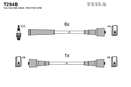 Комплект электропроводки TESLA T284B