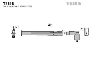 Комплект электропроводки TESLA T319B