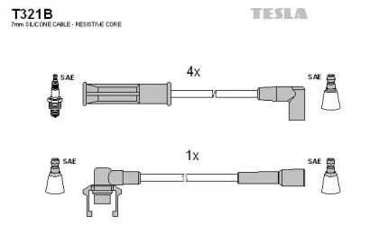 Комплект электропроводки TESLA T321B