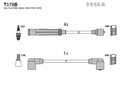 Комплект электропроводки TESLA T378B