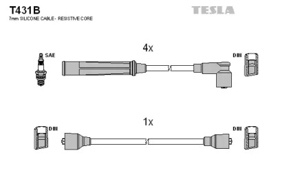 Комплект электропроводки TESLA T431B